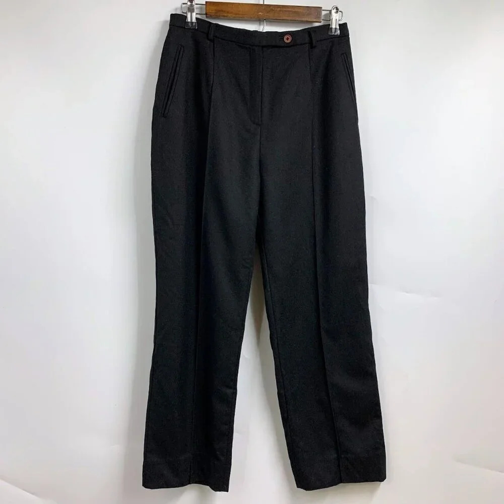 Donna & Gabby‎ Karan Women's 100% Wool Straight Leg Dress Trousers Size 10
